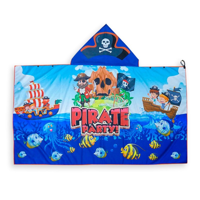 TOALLA PLAYERA DE MICROFIBRA NIÑO PIRATA